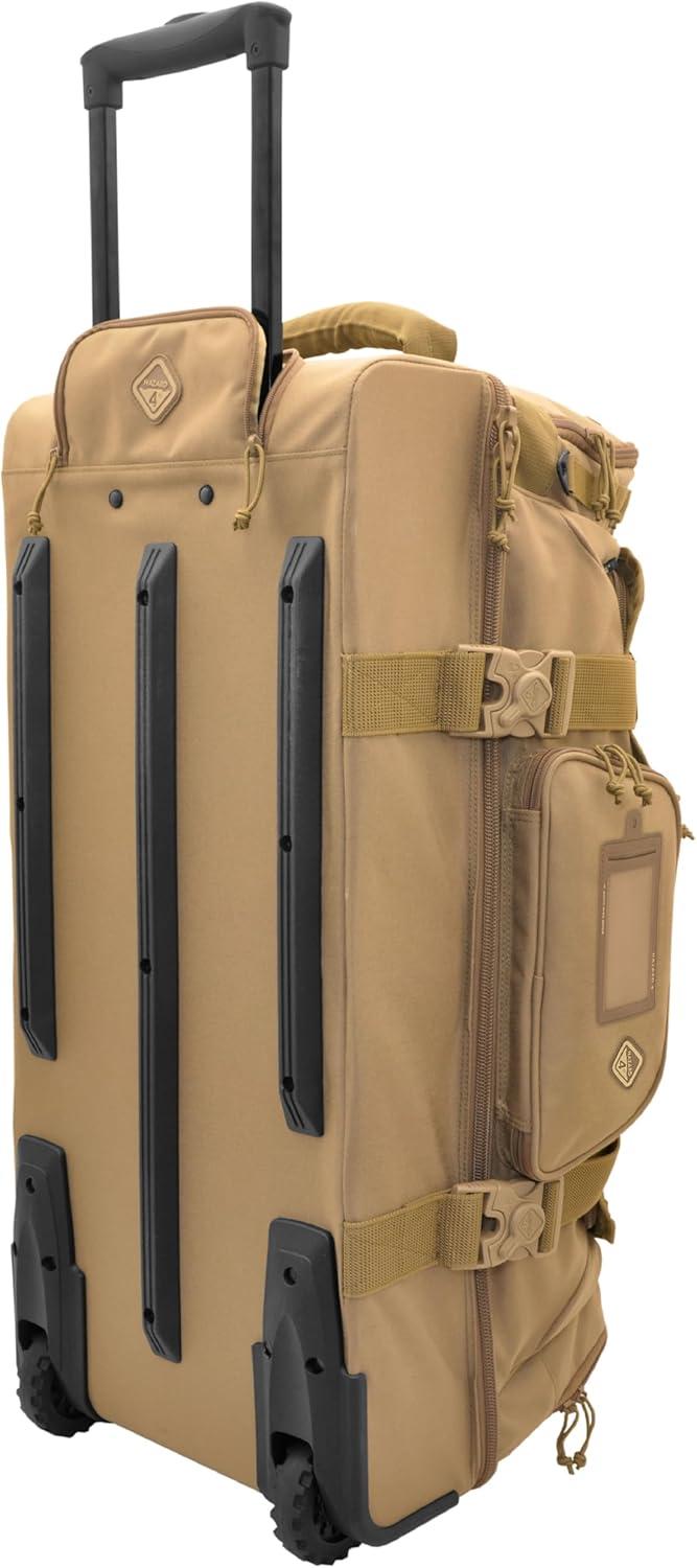 Robuste Rollen und Gleitschienen der Shoreleave Reisetasche im Detail
