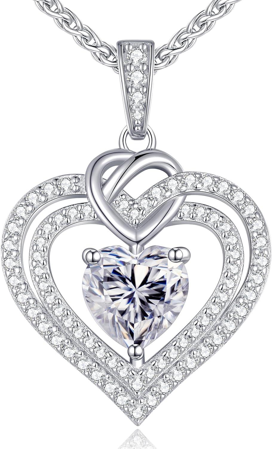 Unsere Meinung zur CDE Moissanite Doppel Herz Halskette