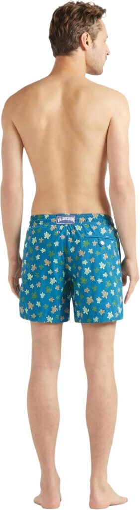 ✨ Ronde Tortues Swim Trunks: Turtle Style für Herren! 🐢 3 Seitliche Ansicht Der Swim Trunks Mit Integrierten Innenslip Und Kordelzug