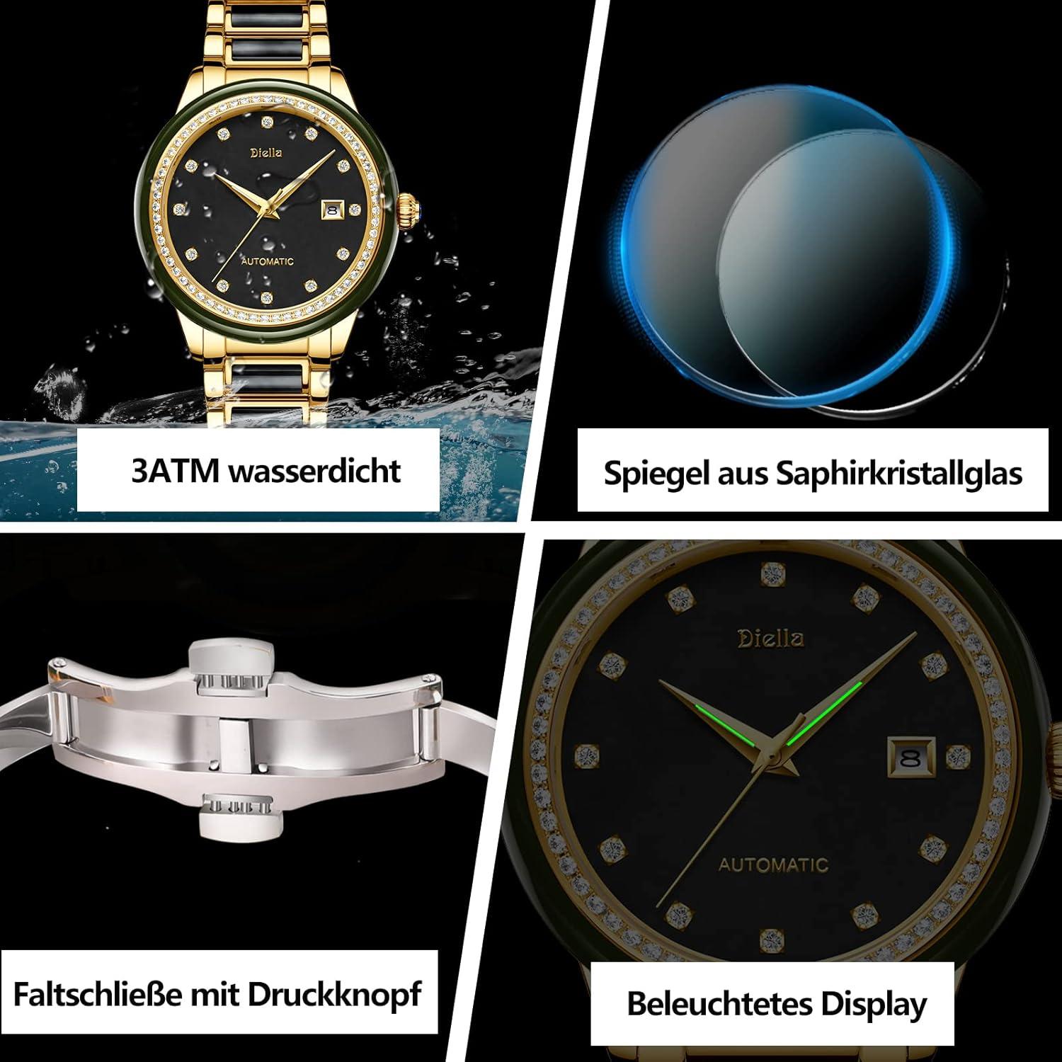 Unser Testbericht: Die Luxus-Diella Jade Und Gold Armbanduhr