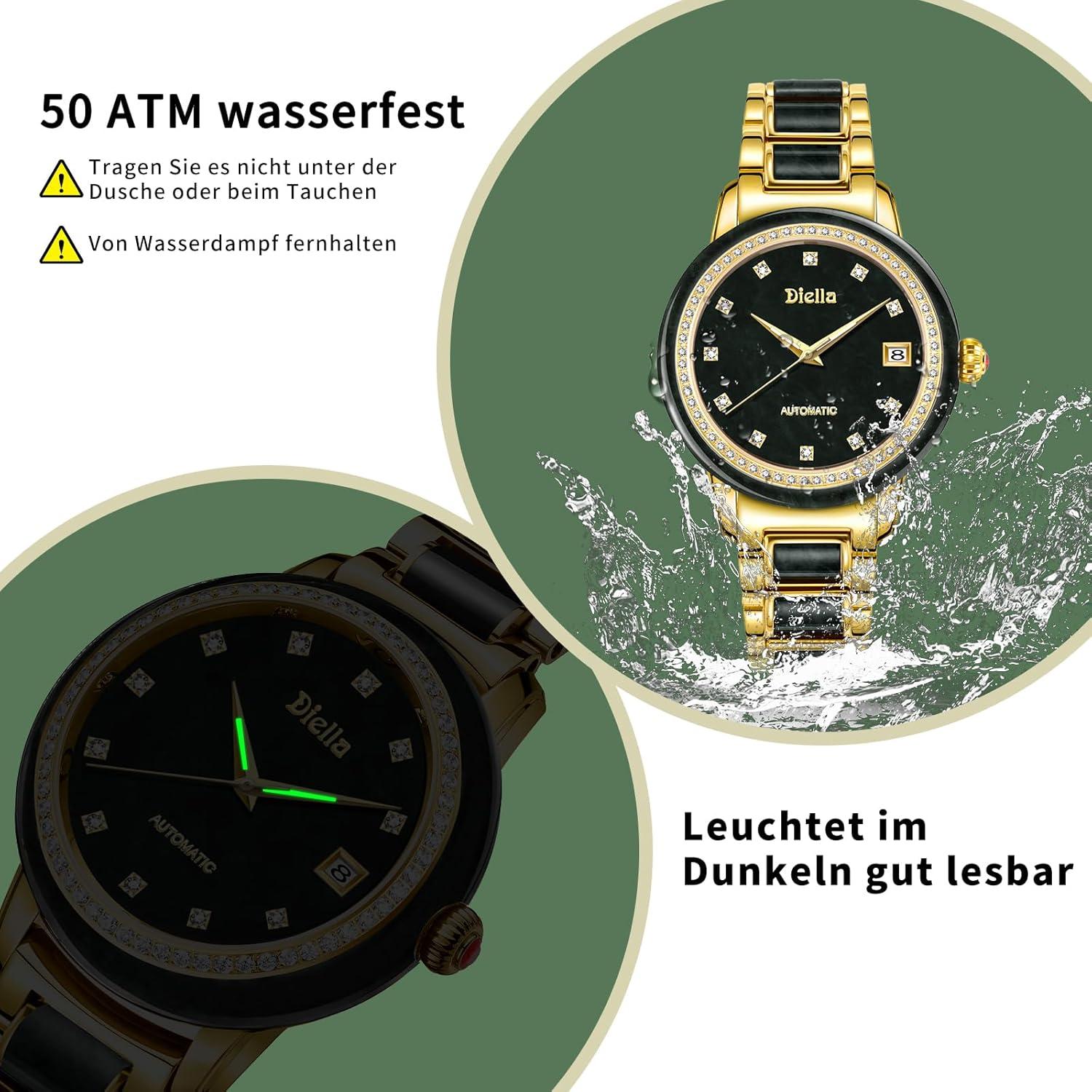 Unser Testbericht: Die Luxus-Diella Jade Und Gold Armbanduhr