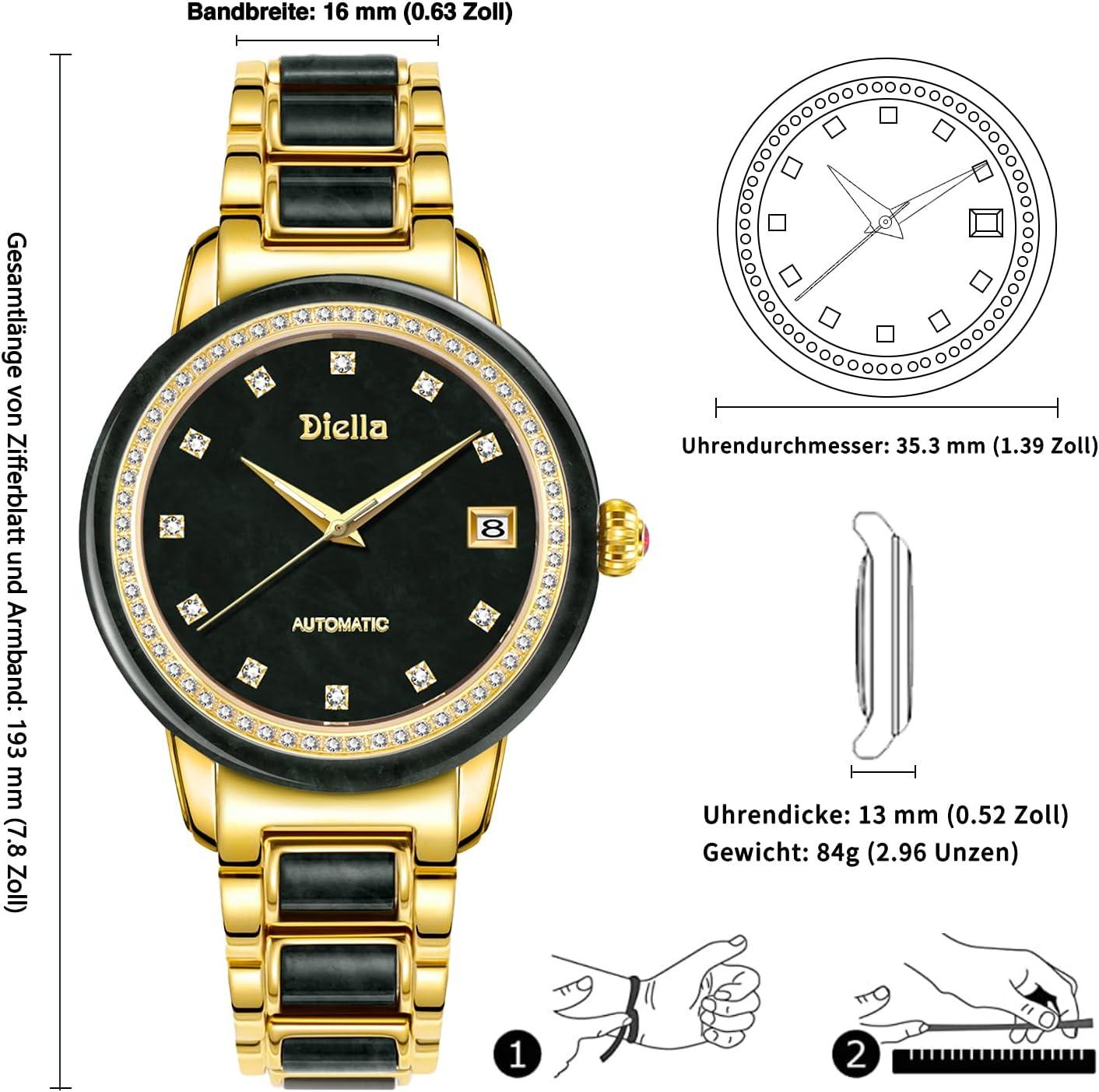 Unser⁣ Testbericht: ⁣Die Luxus-Diella Jade ‍Und Gold Armbanduhr