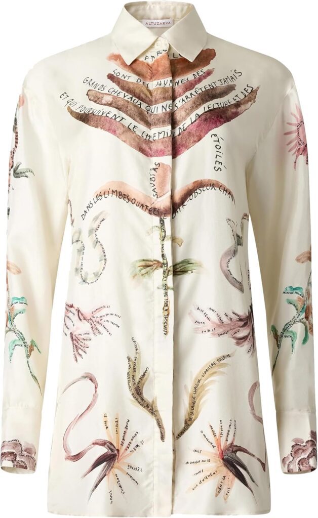 ✨ Altuzarra Chika Top im Test – Luxus & Leichtigkeit in Perfektion ✨ 3 Altuzarra Chika Top Aus Seide Mit Spitzkragen – Vorderansicht Am Model