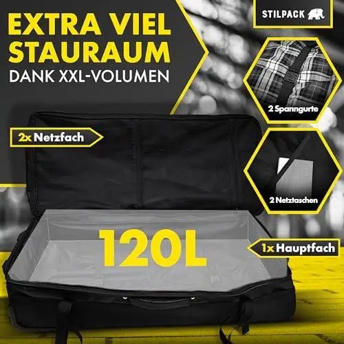 Xxl Stilpack Reisetasche Mit 2 Rollen Und Großem Volumen