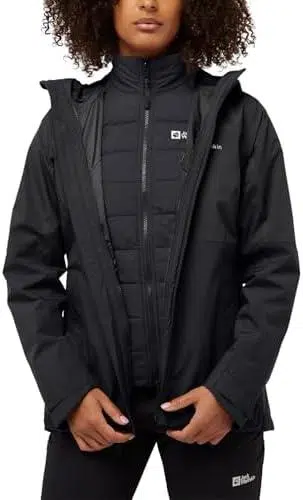 Jack Wolfskin Damen Glaabach 3In1 Jkt W In Sportlicher Colorblock-Optik