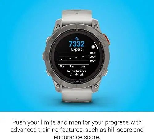Garmin Fēnix 7 Pro Sapphire Solar Smartwatch In Nebelgrau/Ember Orange