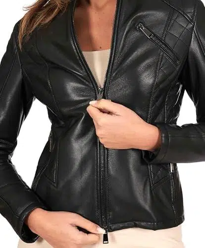 Schlanker Schnitt Der Italienischen Bikerjacke