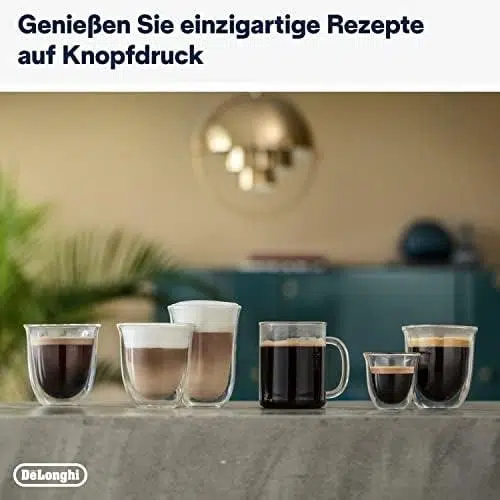Eleganter Kaffeevollautomat In Silber-Schwarz Auf Küchenzeile
