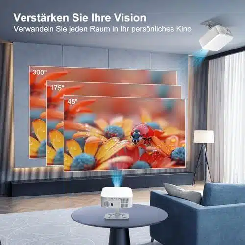 Projektor Auf Robustem, Verstellbarem Metallständer