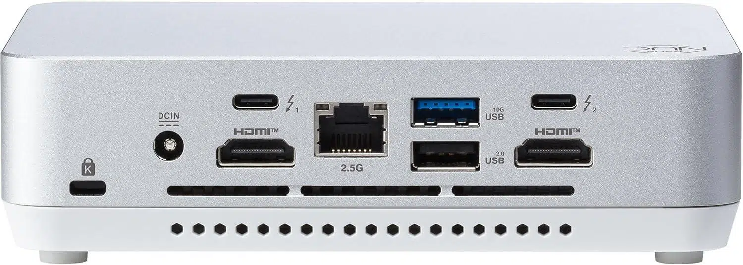 Mini-Pc Mit Lüftungsschlitzen Von Oben Gesehen
