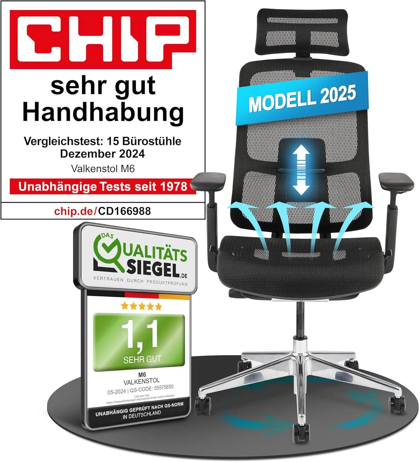 Valkenstol M6 Bürostuhl Im Modernen Büroambiente