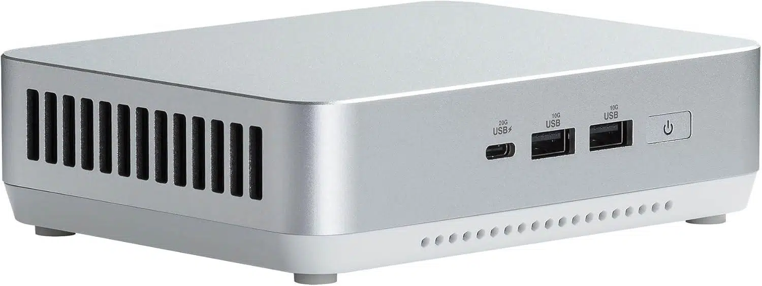 Mini-Pc Auf Einem Schreibtisch Mit Monitor Und Tastatur