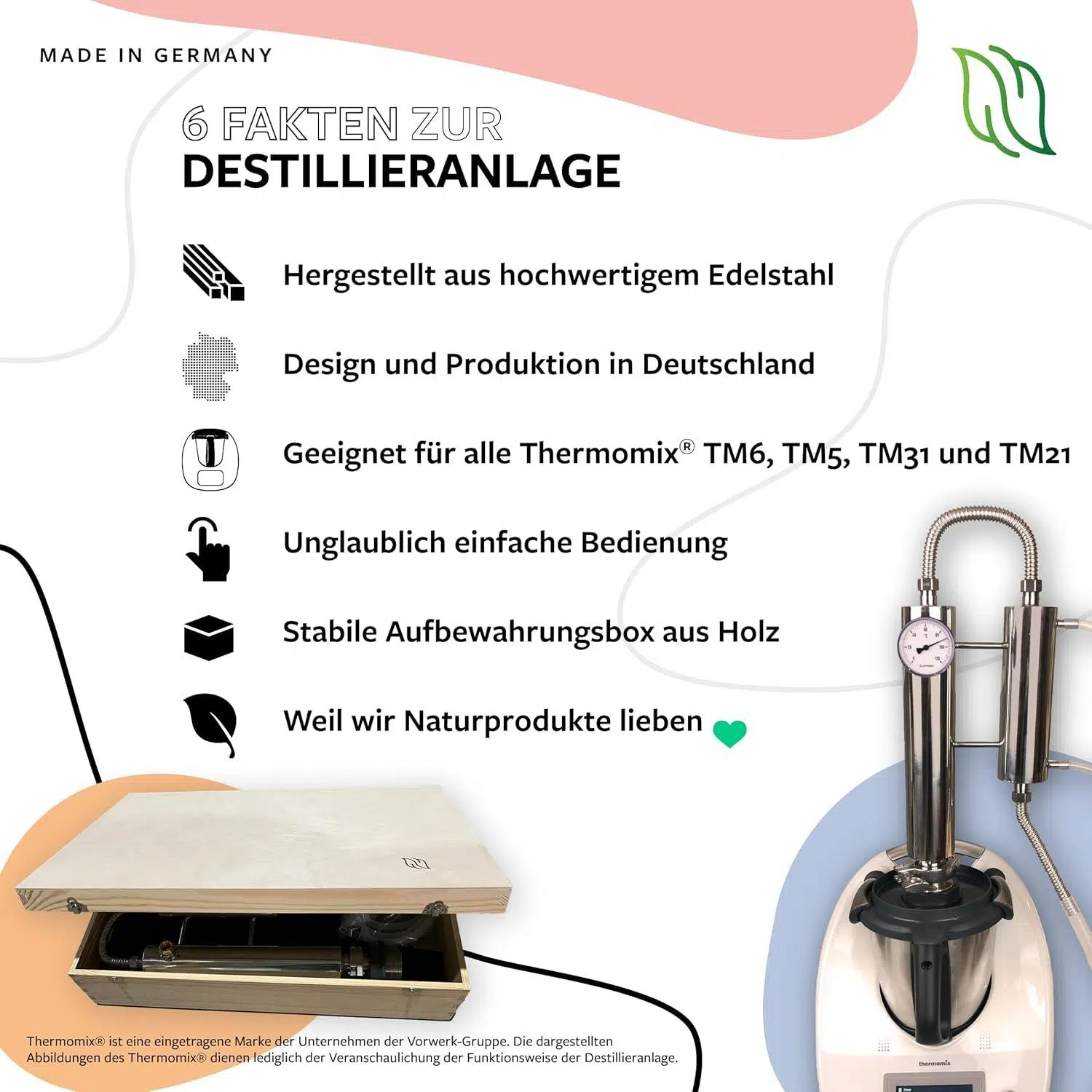 Hochwertige Edelstahl-Verarbeitung Der Destillieranlage