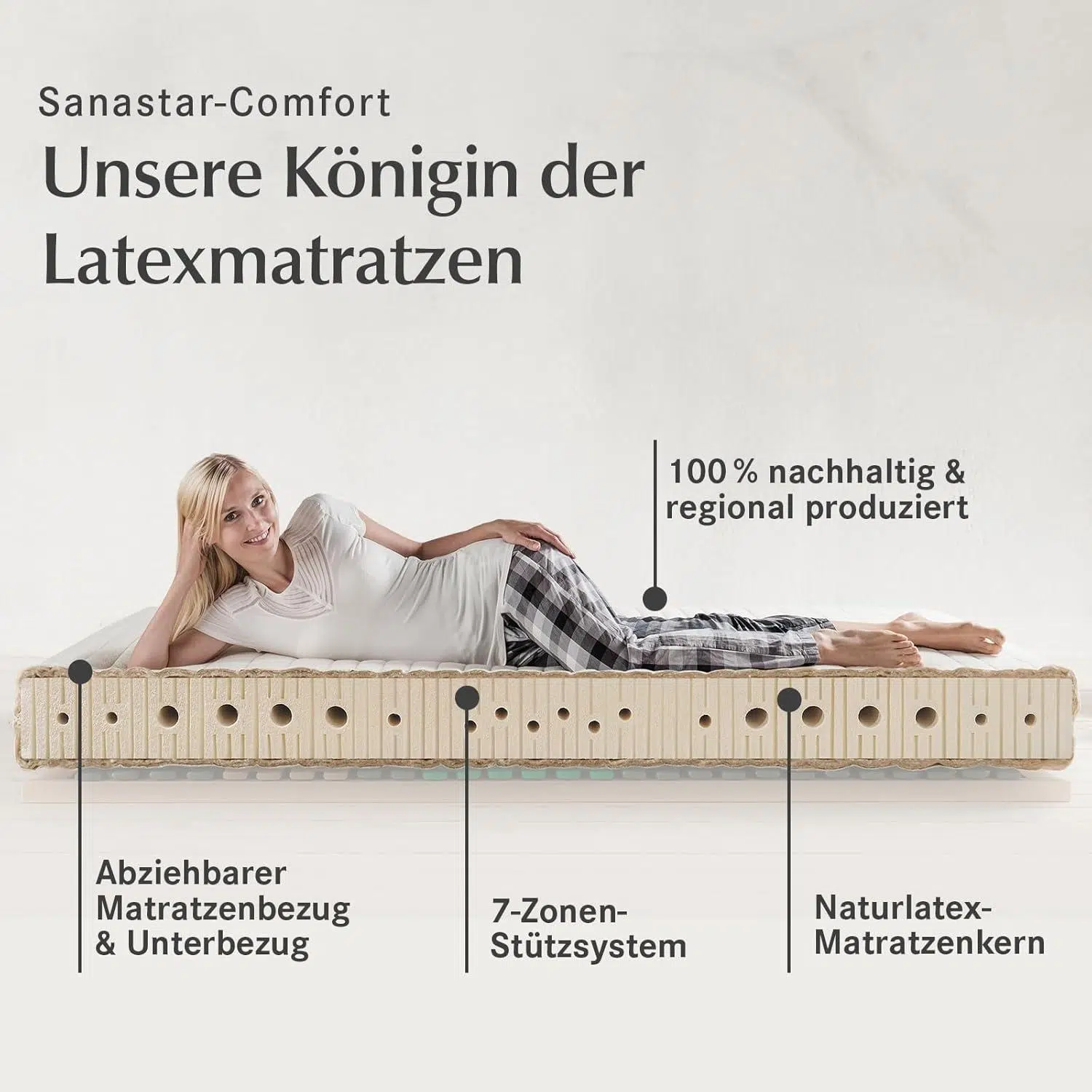 Bequeme Schlafsituation Auf Einer Hochwertigen Naturlatexmatratze