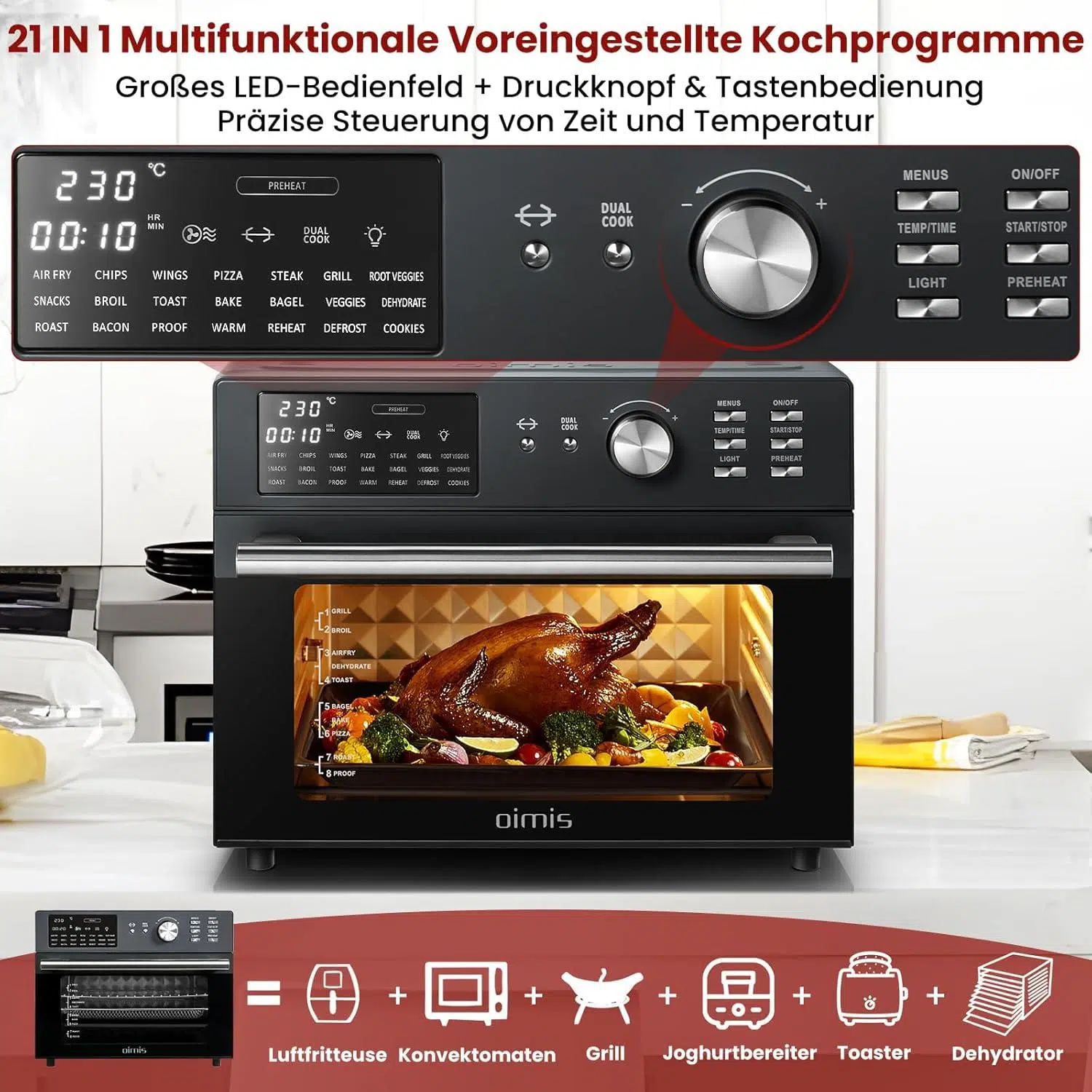 Frisch Belegte Pizza Während Des Backvorgangs Im Ofen