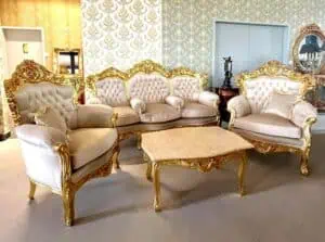 Unser Erleben: Eleganz Mit Dem Beige Rococo Sofa Set