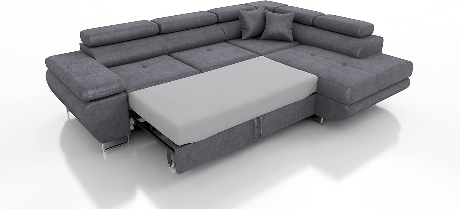 Robin Saturn Ecksofa in L-Form mit Schlaffunktion im Wohnzimmer