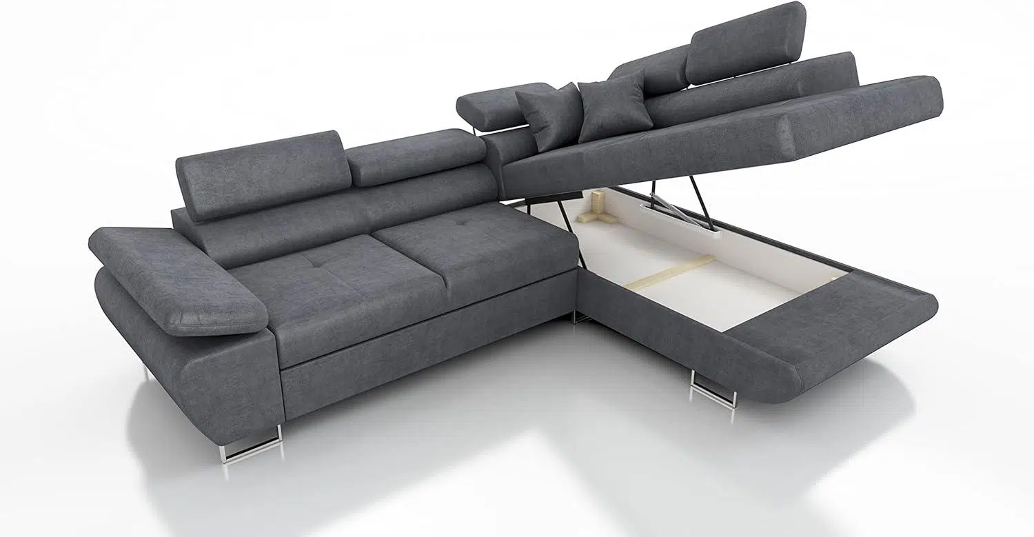 Verstellbare Kopfstützen Des Robin Saturn L-Form Ecksofas