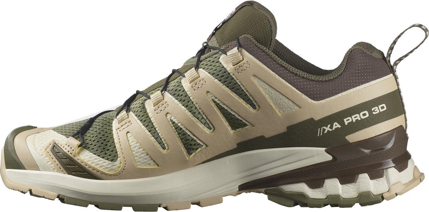 Verpackung Des Salomon Xa Pro 3D Laufschuhs Mit Größe 46 Eu