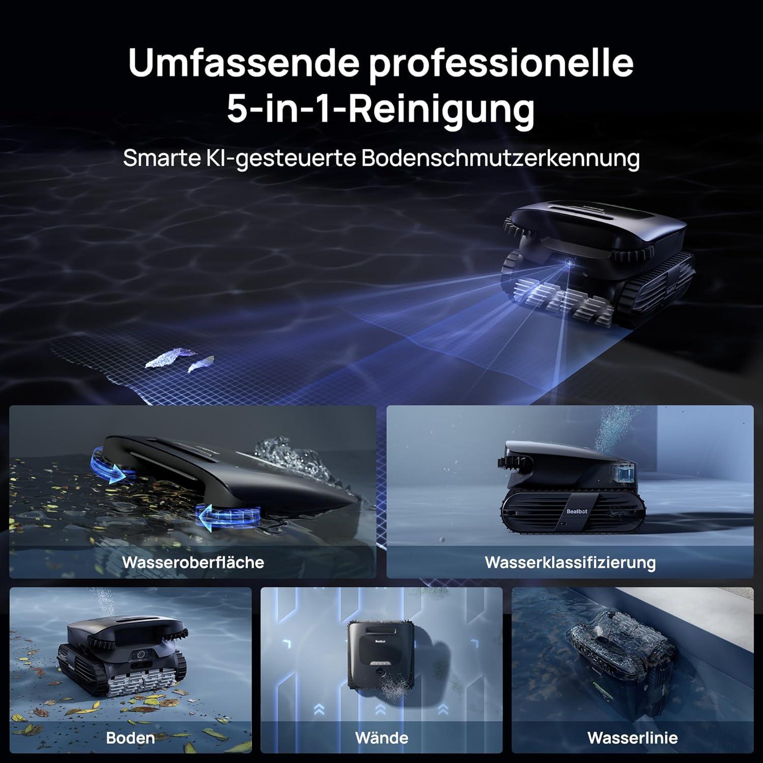 Beatbot Aquasense 2 Bei Der Automatischen Poolreinigung Unter Wasser