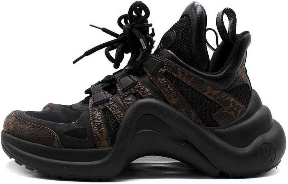 💎 Louis Vuitton Archlight Sneaker Secondhand Schwarz – Luxus, der begeistert! 5 Louis Vuitton Archlight Sneaker Secondhand – Vorderansicht mit Schnürung