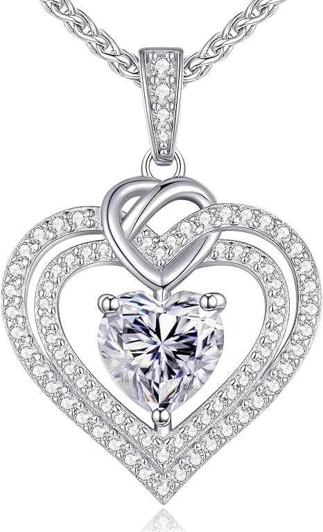 💕 Moissanite Doppel Herz Halskette im Test – So strahlt wahre Liebe! 💫 1 81Jknb O4Fl. Ac Sx466