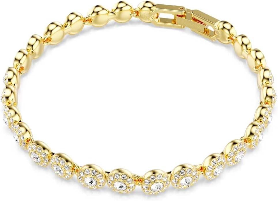 Detailansicht Der Goldenen Legierung Und Weißen Kristalle Von Swarovski