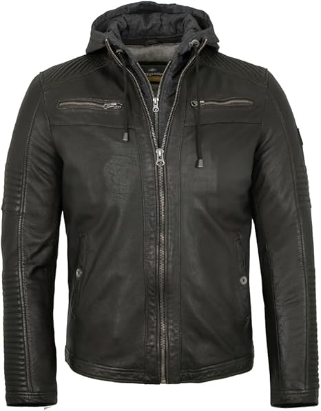 lederjacke-schwarz.jpg" alt="Lederjacke Herren aus echtem Leder in Schwarz – klassischer Biker-Stil