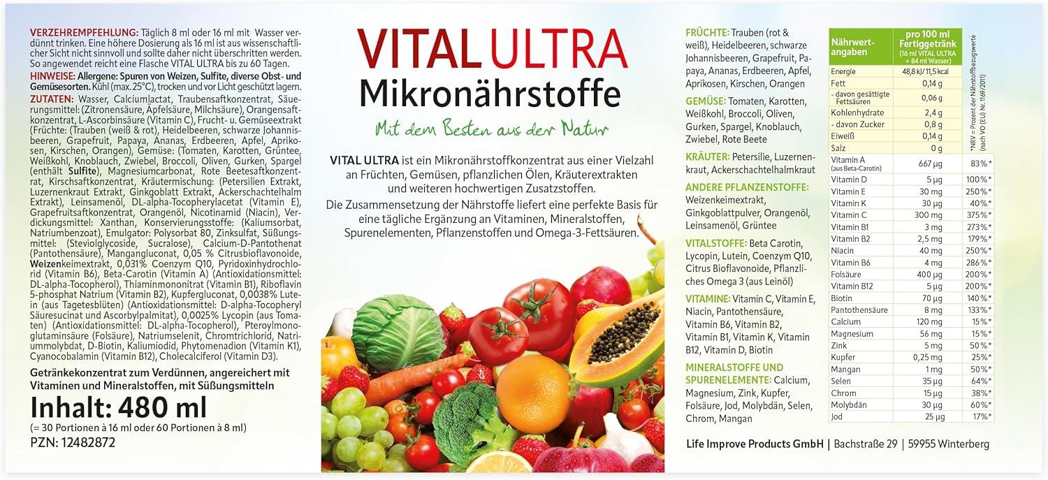 Gesundheit⁣ in​ Flaschen: Unser test von Vital Ultra 480 ml