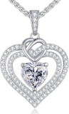 💕 Moissanite Doppel Herz Halskette im Test – So strahlt wahre Liebe! 💫 5 (3)