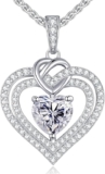 💕 Moissanite Doppel Herz Halskette im Test – So strahlt wahre Liebe! 💫 5 (3)